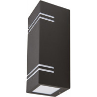 230V VÄLISVALGUSTI SEINALE QUAZAR 7 MUST GU10 MAX 2X11W 250X85X87MM IP44 KOBI