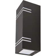 230V VÄLISVALGUSTI SEINALE QUAZAR 7 MUST GU10 MAX 2X11W 250X85X87MM IP44 KOBI