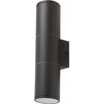 230V VÄLISVALGUSTI SEINALE QUAZAR 3 GRAFIIT GU10 MAX 2X50W260X65MM IP44 KOBI