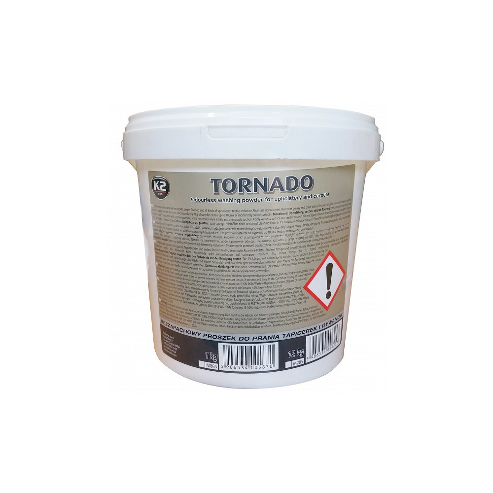 K2 TORNADO POLSTRIPUHASTUSVAHEND 1KG (PESUPULBER)