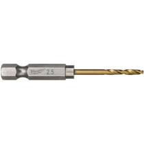 METALLIPUUR 2,5MM 2TK 1/4" LÖÖGIKINDEL SHOCKWAVE HSS-G TIN MILWAUKEE