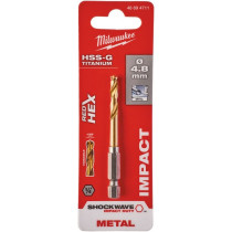 METALLIPUUR 4,8MM 1/4" LÖÖGIKINDEL SHOCKWAVE HSS-G TIN MILWAUKEE