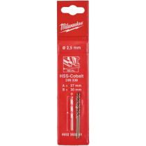 METALLIPUUR 2,5MM 2TK RED COBALT HSS-G DIN 338 MILWAUKEE