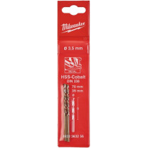 METALLIPUUR 3,5MM 2TK RED COBALT HSS-G DIN 338 MILWAUKEE