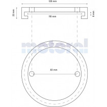 KUMMIPADI AUTOTÕSTUKILE ÜMMARGUNE 120/110MM, PAKSUS 22MM (MAHA)