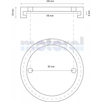 KUMMIPADI AUTOTÕSTUKILE ÜMMARGUNE 120/110MM, PAKSUS 22MM (MAHA)