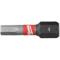 TRELLIOTSIK 4MM KUUSKANT 25MM 1/4" 2TK SHOCKWAVE IMPACT DUTY™ MILWAUKEE