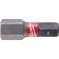 TRELLIOTSIK 8MM KUUSKANT 25MM 1/4" 2TK SHOCKWAVE IMPACT DUTY™ MILWAUKEE