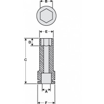 1/2" PIKK LÖÖKPADRUN 22MM MILWAUKEE