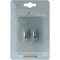 12V T10 PIRN 5W WY5W PLATINUM CHROME POWERTEC BLISTER 2TK M-TECH