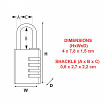 TABALUKK NUMBRIKOODIGA 7640EUR 40MM MASTER LOCK