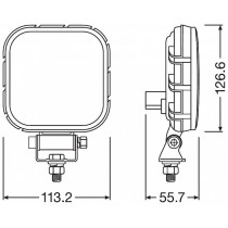 LED AR TAGURDUSTULI/TÖÖTULI VX120S-WD 12/24V E-TÄHIS 1100LM 14W 113X113MM IP69K