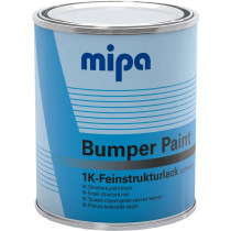 MIPA 1K BUMPER PAINT STRUKTUURNE PLASTIKUVÄRV MUST 1L