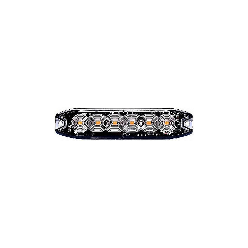 STROBO VILKUR KOLLANE 6-LED 12/24V, MADAL 130X30X7MM