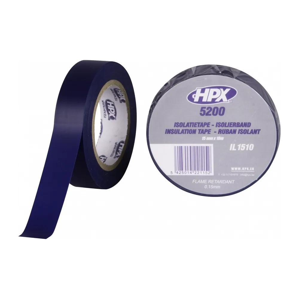 PVC ELEKTRIKU TEIP 5200 15MMX10M SININE ISOLEER HPX