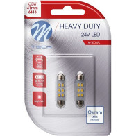 24V SV8,5-8 LED PIRN 0,77W 41MM C5W HEAVY DUTY BLISTER 2TK (OSRAM LED) M-TECH
