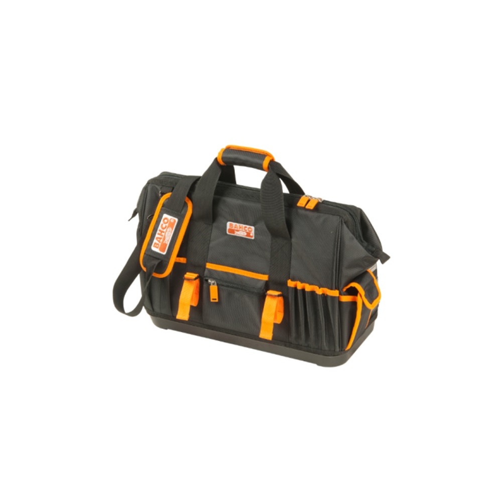 Closed toolbag with multiple internal and external pockets and hard plastic bottom 19" 470x230x370mm