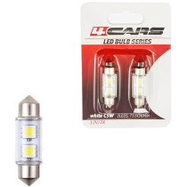 12V SV8,5-8 LED PIRN 36MM VALGE BLISTER 2TK 4CARS