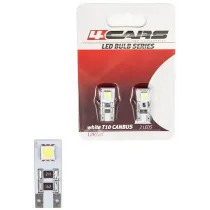 12V T10 LED PIRN W5W CANBUS VALGE BLISTER 2TK 4CARS