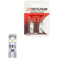 12V T10 LED PIRN W5W CANBUS VALGE BLISTER 2TK 4CARS