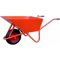 1-RATTAGA BETOONIKÄRU/AIAKÄRU TÖÖSTUSLIK, 100L KANDEVÕIMEGA 200KG 150X62X61CM