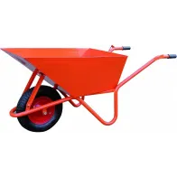 1-RATTAGA BETOONIKÄRU/AIAKÄRU TÖÖSTUSLIK, 100L KANDEVÕIMEGA 200KG 150X62X61CM