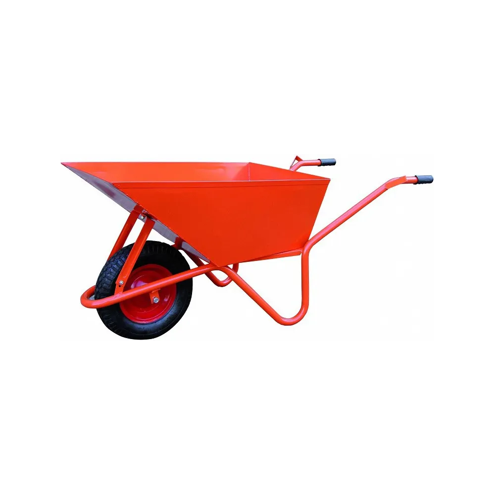 1-RATTAGA BETOONIKÄRU/AIAKÄRU TÖÖSTUSLIK, 100L KANDEVÕIMEGA 200KG 150X62X61CM