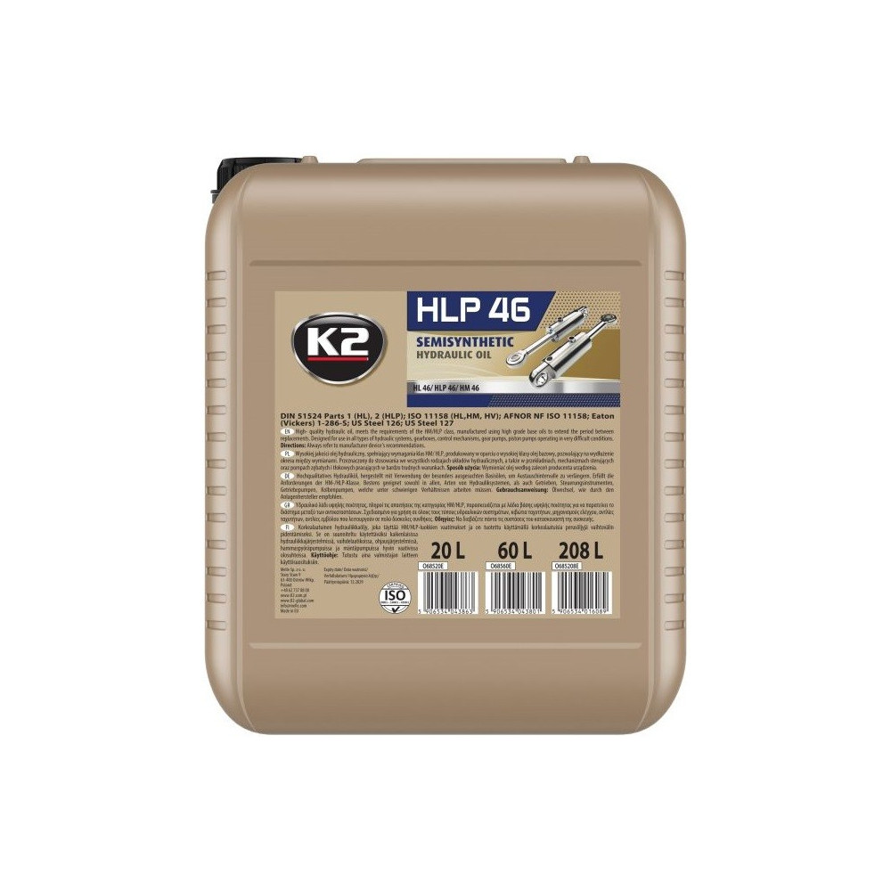 K2 HM 46 HÜDRAULIKA ÕLI / HÜDROÕLI 20L HLP 51524/2