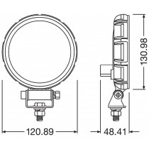 LED AR TAGURDUSTULI/TÖÖTULI VX120R-WD 12/24V E-TÄHIS 1100LM 14W 121MM IP69K OSRA