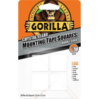 GORILLA TEIP "MOUNTING TAPE SQUARES" 25X25MM 24TK NORDIC