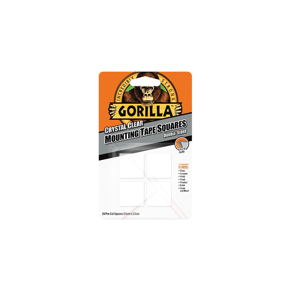 GORILLA TEIP "MOUNTING TAPE SQUARES" 25X25MM 24TK NORDIC