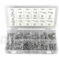 550-OS. KRUVIDE KOMPLEKT (FAASITUD PEA) TSINGITUD 2,8-4,8MM ERI PIKKUSED JBM