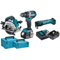 AKUTRELL+KETASSAAG+UNIVERSAALTÖÖRIIST MULTI COMBOKIT 18V 2X5,0AH (DDF484+DHS660+DTM51) MAKITA