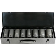 8-OS. 3/4" PIKAD LÖÖKPADRUNID 6-KANT PROFIIL, METALLKOHVER, 24-38MM JBM*