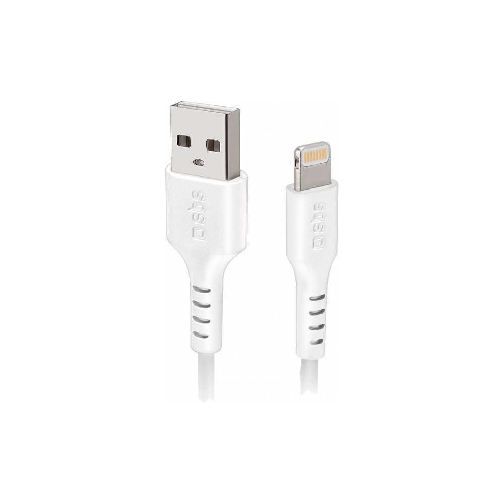 LAADIMISJUHE 2,0M LIGHTNING/APPLE - USB VALGE SBS