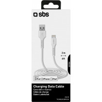 LAADIMISJUHE 2,0M LIGHTNING/APPLE - USB VALGE SBS