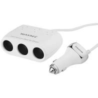 SIGARETISÜÜTAJA HARGMIK 3-NE + 4XUSB 3,6A 12/24V KAABEL 120CM WAYME