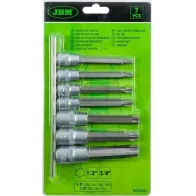 7-OS. 1/2"+3/8" PIKKADE TORX PADRUNOTSIKUTE KOMPLEKT T30-T70, SIINIL JBM