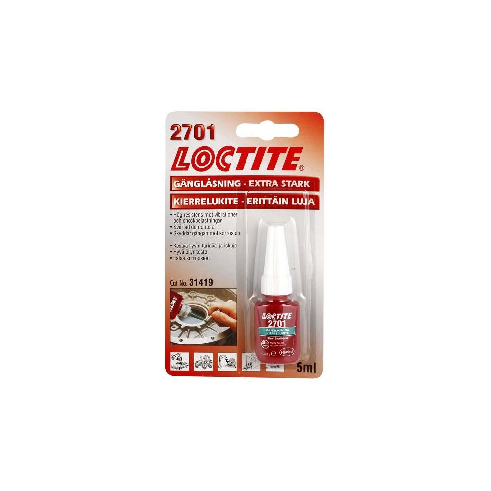 LOCTITE 2701 KEERMELIIM (SUURE TUGEVUSEGA) ROHELINE 5ML/PUDEL