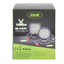 TÖÖTULI 9-LED 27W 1450LM, "SPOT" 10-30V IP68 MAGNETALUS, SIG.SÜÜTAJA JBM