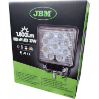 TÖÖTULI 9-LED KANDILINE "BRIGHT" 9-30V 27W 1800LM 6000K ALUMINIUM JBM