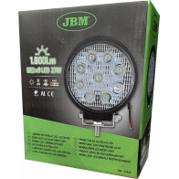 TÖÖTULI 9-LED ÜMAR "BRIGHT" 9-30V 27W 1800LM 6000K ALUMINIUM JBM