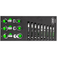 12-OS. NANO TIRR SILMUS-LEHTVÕTMETE KOMPL. 8-19MM PU-PANEELIS JBM