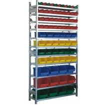 LAORIIUL/LADUSTUSKARPIDEGA RIIUL 2000X1000MM, METALL, SÜGAVUS 300MM, 100 KG/RIIUL, 74 PLASTKARBIGA