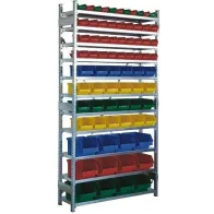 LAORIIUL/LADUSTUSKARPIDEGA RIIUL 2000X1000MM, METALL, SÜGAVUS 300MM, 100 KG/RIIUL, 74 PLASTKARBIGA