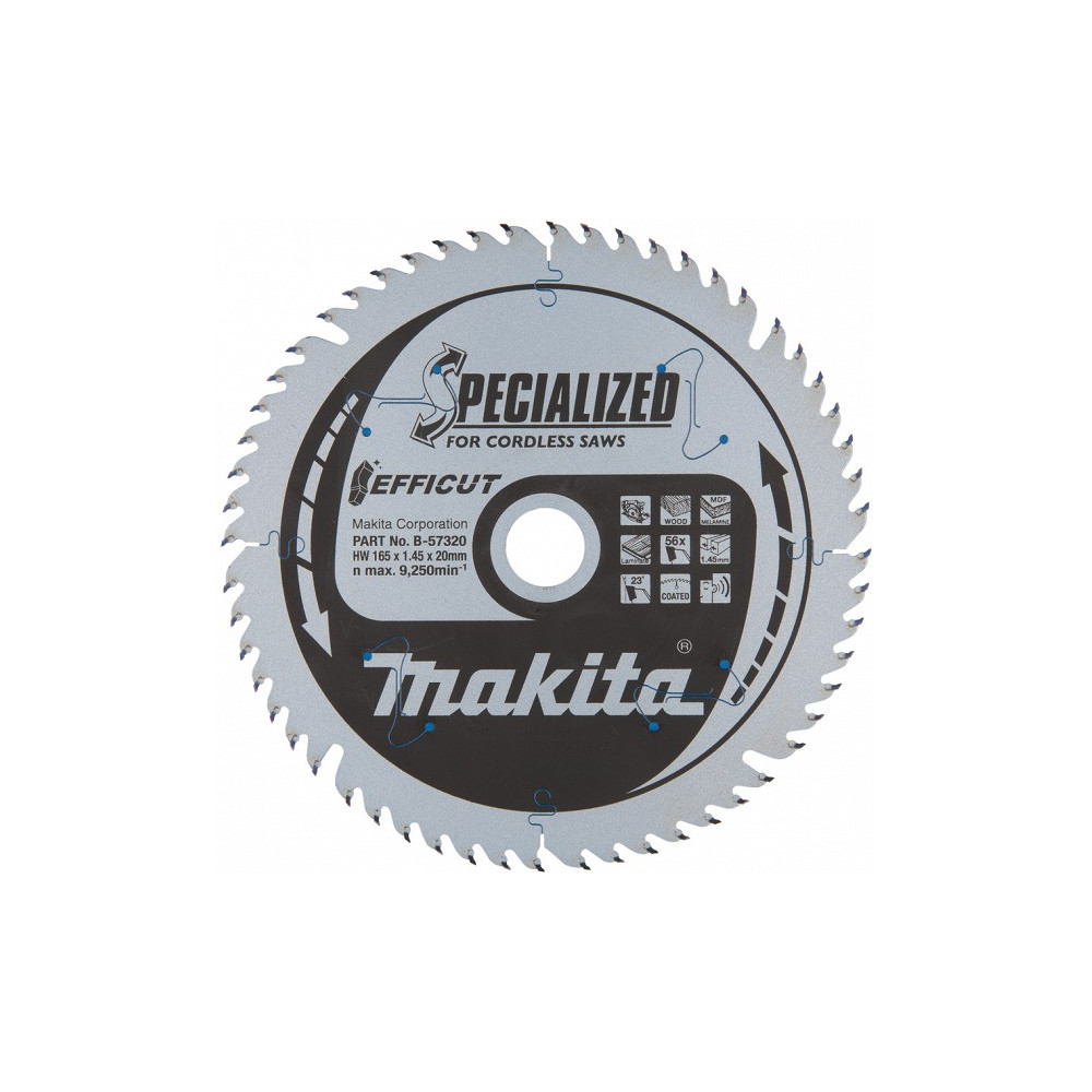 SAEKETAS 165X20X1,45MM 23° 56T MAKITA