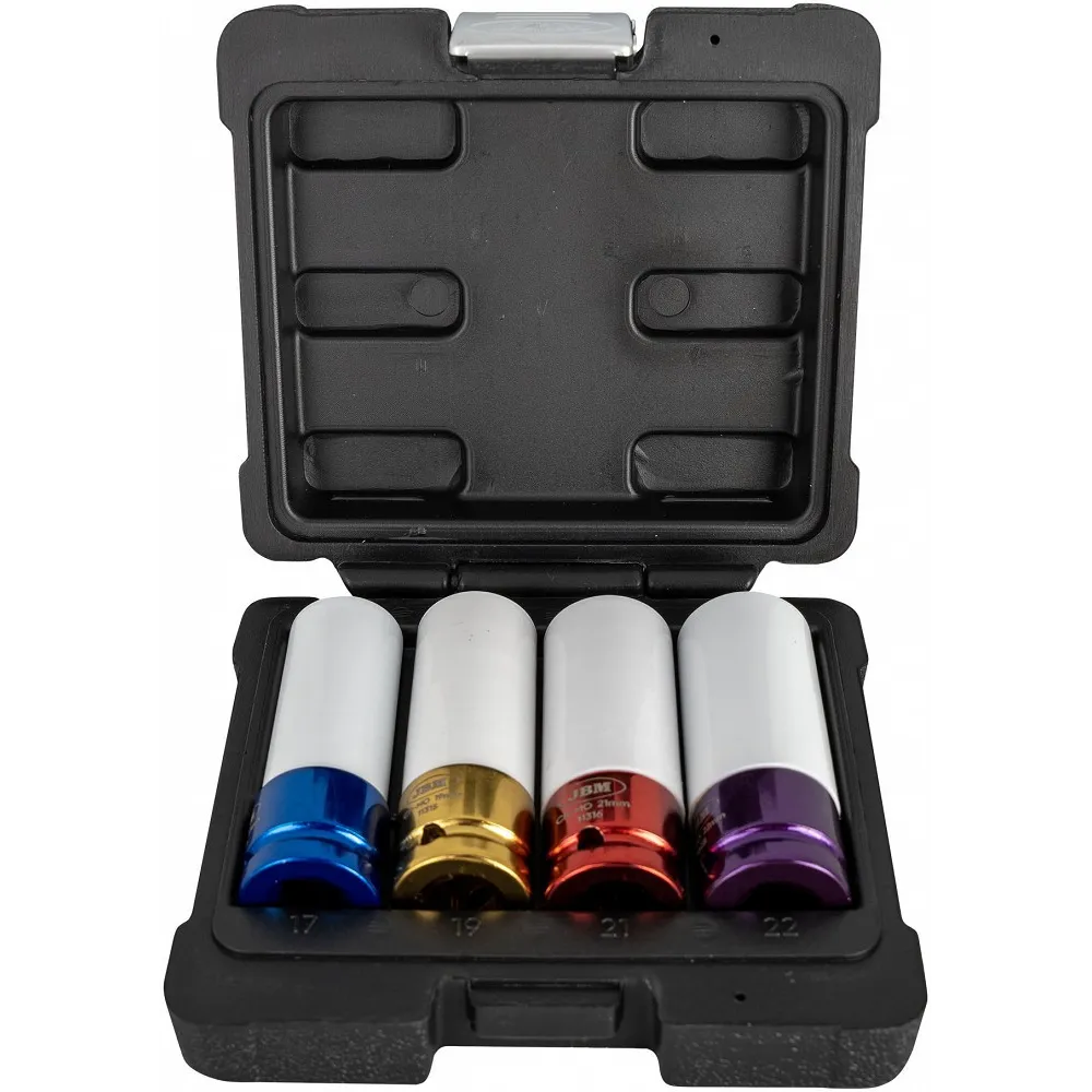 4-OS. "ALLOY" ÕHUKESTE VALUVELJEPADRUNITE KOMPL. 1/2" (17/19/21/22MM) CR-MO JBM