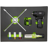 7-OS. REHVITÖÖRIISTADE KOMPLEKT PU-PANEELIS JBM