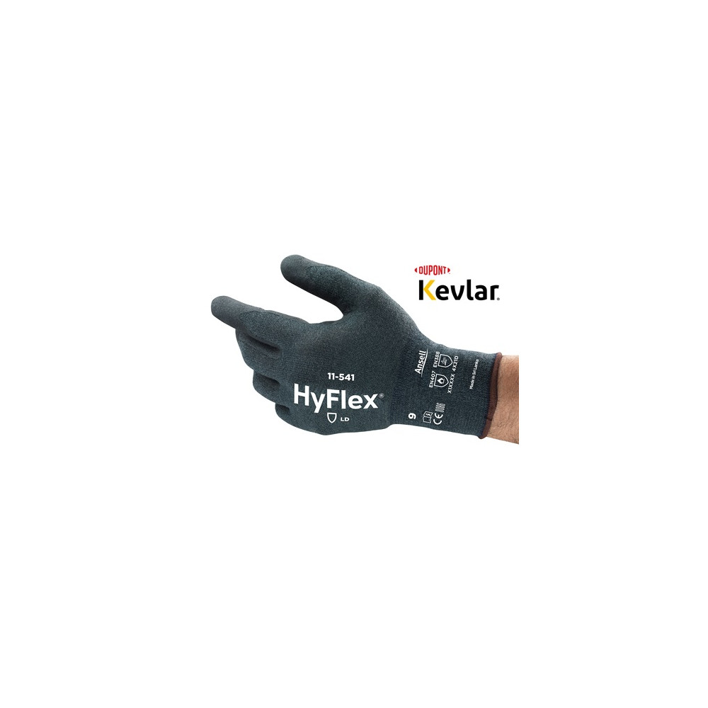 Safety gloves Ansell HyFlex® 11-541, cut resistant level D, size 7