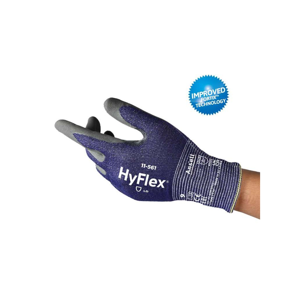 Safety gloves Ansell HyFlex 11-561, cut resistance level C, size 8